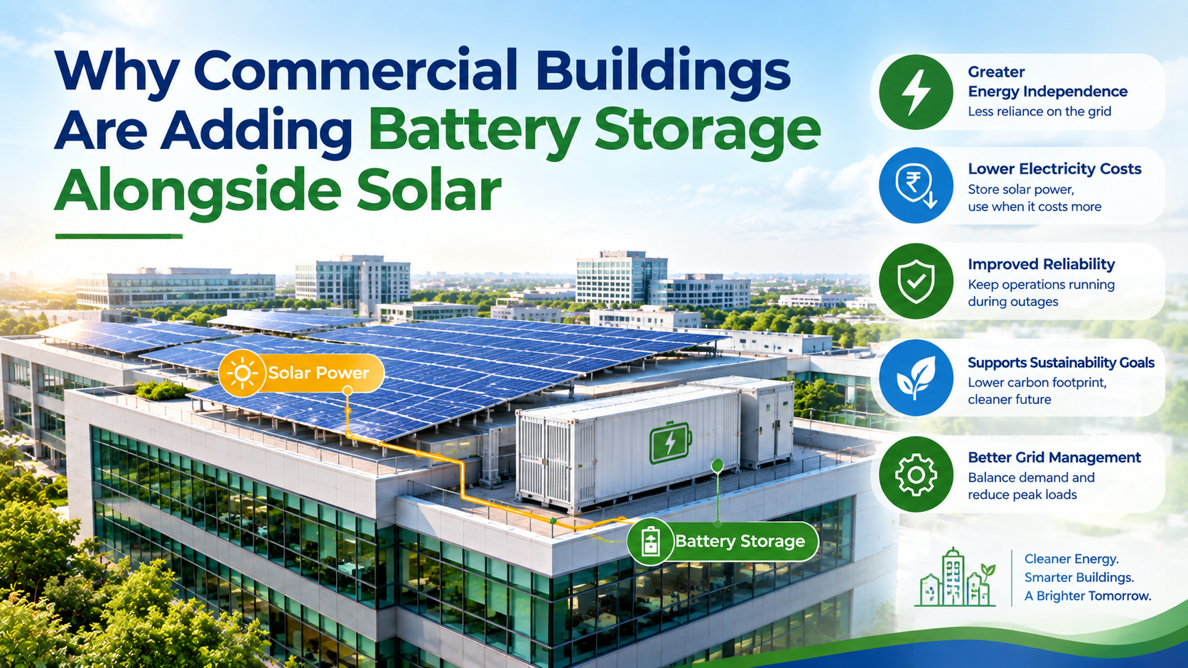 Why Commercial Buildings Are Adding Battery Storage Alongside Solar